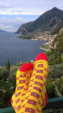 Česká ponožka si prohlíží svět