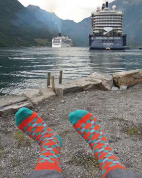 Česká ponožka si prohlíží svět