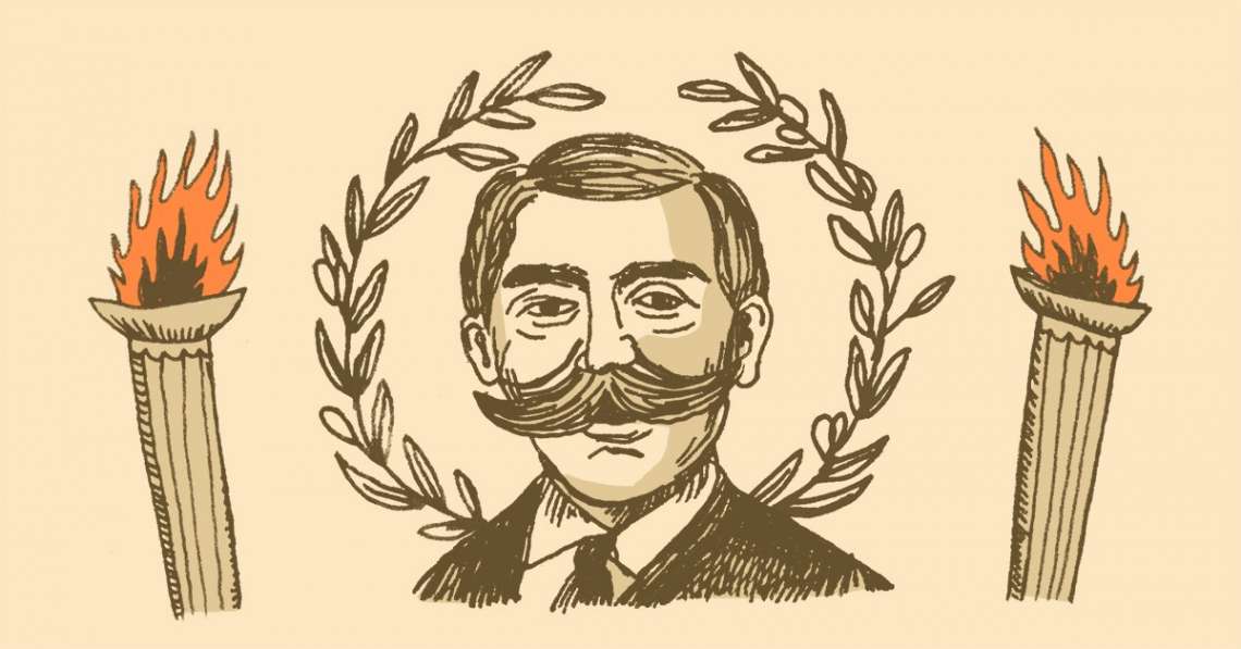 Upocený elegán Pierre de Coubertin