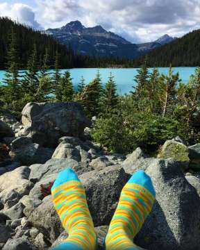 Česká ponožka si prohlíží svět